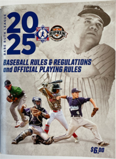 Picture of Official Babe Ruth Baseball and Cal Ripken Rules and Regulations